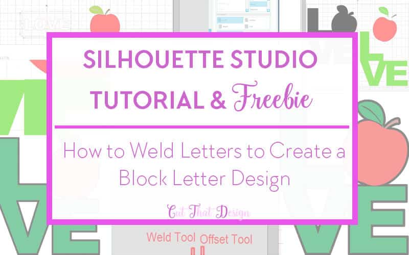 Weld tool in silhouette studio and free svg cut file