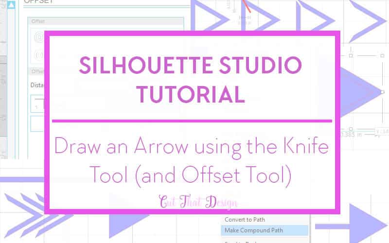 Knife tool and offset tool in Silhouette Studio