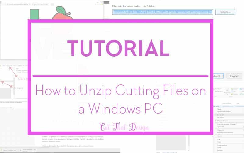 Unzipping files in windows 10