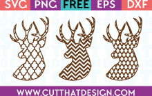 Deer Heads Patterned SVG Cut Files