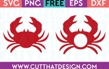 free crab monogram svg