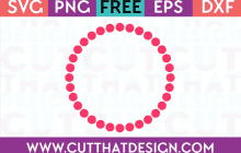 Free Polka Dot Circle Frame for Silhouette