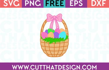 Free Easter Basket with Bow SVG Cutting File