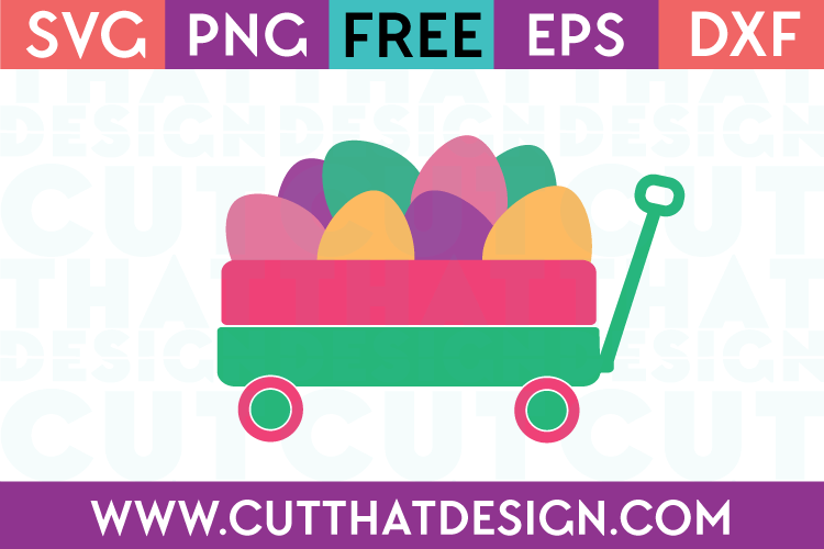 Free Easter Eggs Little Wagon SVG