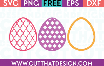 Free Easter Egg SVG Patterned Eggs