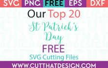Free svg cutting files st pattys day