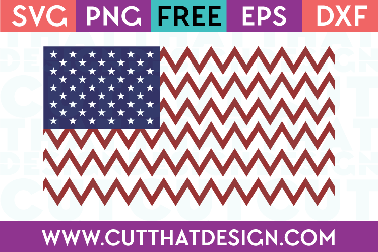 Free SVG Files USA Flag Chevron Design