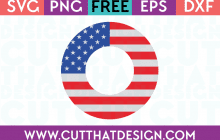 Free SVG Files USA Flag Circle Monogram Frame Design