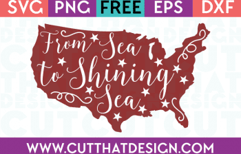 Free SVG Files From Sea to Shining Sea Quote Design