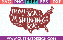 Free SVG Files From Sea to shining Sea Quote