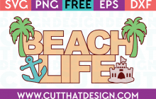 Beach Life SVG Free