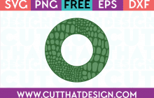 Free Alligator Circle Frame SVG