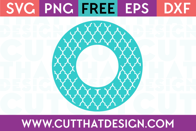 Cut That Design Circle Monogram Moroccan Pattern SVG