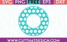 Cut That Design Polka Dot Monogram Circle Frame SVG