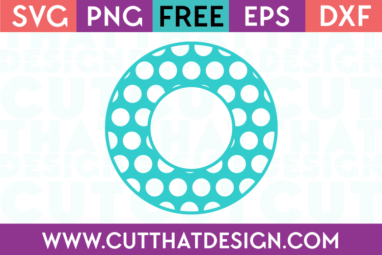 Cut That Design Polka Dot Monogram Circle Frame SVG