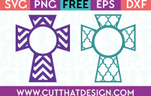 Cut That Design Monogram Cross Designs Set 1 SVG