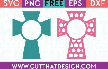 Cut That Design SVG Free Cross Monogram