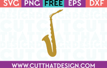 Saxophone SVG Free Cut That Design
