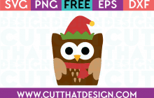 Free SVG Christmas Owl