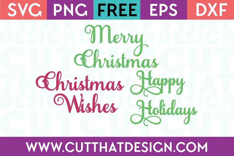 Christmas Phrases SVG Free
