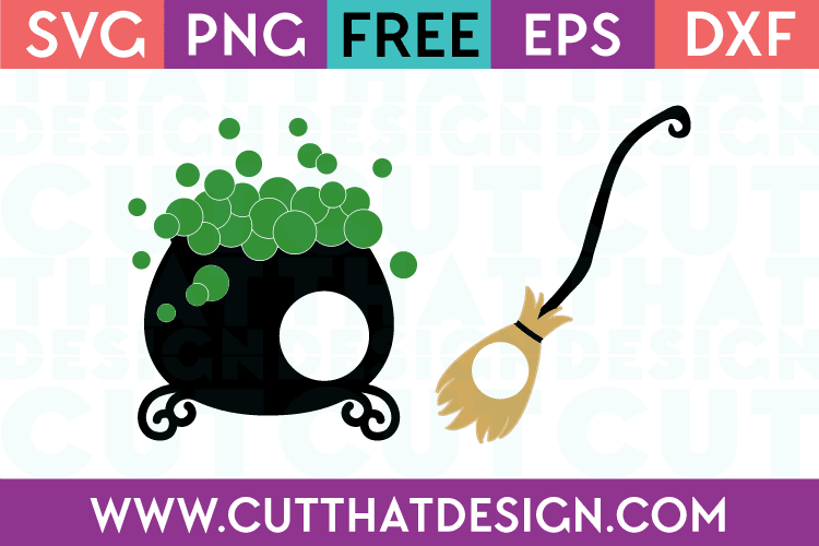 Halloween Witches Cauldron SVG Cutting File