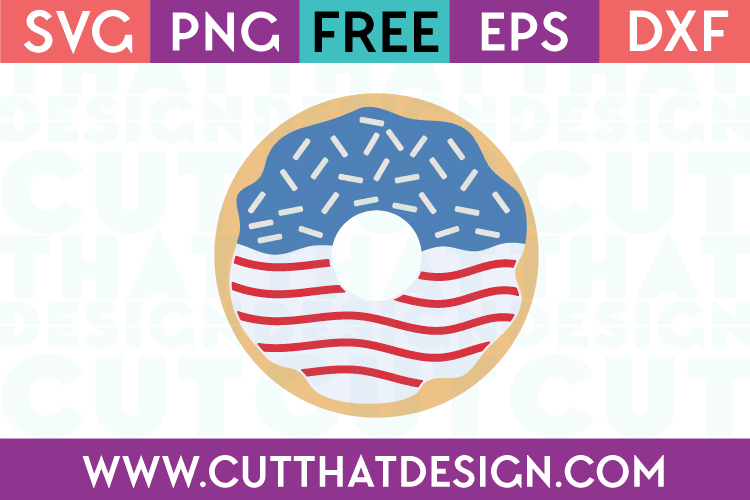 Free SVG Files Patriotic Donut Design 1
