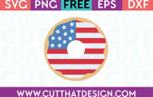 Free SVG Files Patriotic Doughnut Design 4