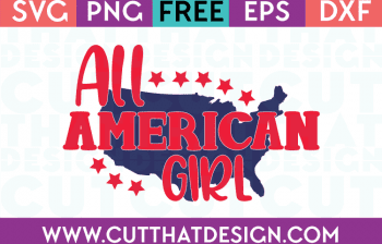 Free SVG Files All American Girl