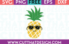 Free SVG Files Cool Pineapple