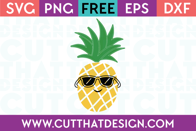 Free SVG Files Cool Pineapple