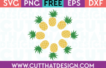 Free SVG Files Pineapple Circle Frame Monogram
