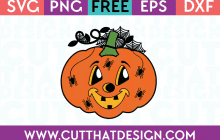 Free SVG Files Spider Web and Pumpkin