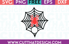 SVG Free Cut Files Spider and Spider Web Monogram