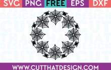 Free SVG Cutting Files Spider Web Circle Frame