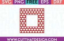 Free SVG Files Heart Pattern Square Frame