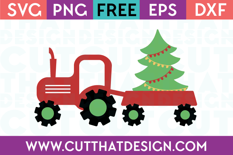Free SVG Files Tractor and Christmas Tree
