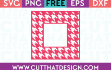 Free SVG Cutting File Houndstooth Square Frame