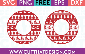 Free SVG Christmas Ugly Sweater Circle Frame