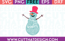Free SVG Walking in a Winter Wonderland Snowman