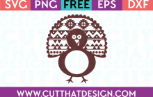 Free SVG Cutting Files Turkey Monogram Aztec