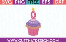 Free SVG Cupcake Number 0