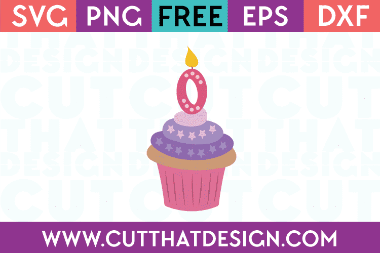 Free SVG Cupcake Number 0