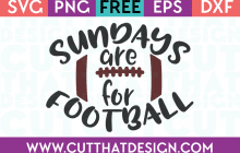 Free SVG Files Sundays are for Football