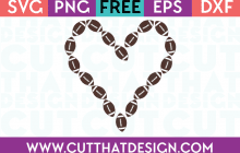 Free SVG Football Heart Design