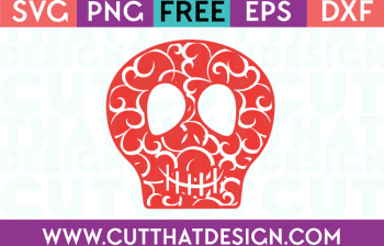 Free SVG Files Flourish Skull Design