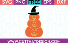 Free SVG Files Stacked Pumpkin Jack O Lanterns