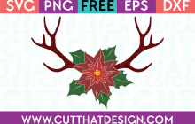 Christmas Reindeer Antler Free SVG