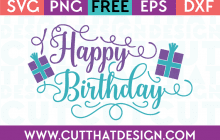 Free Happy Birthday SVG Cutting File