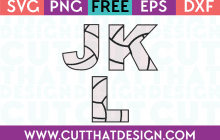 Free SVG Files Volleyball Alphabet Letters J K L