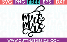 Free SVG Files Mr and Mrs Cake Topper